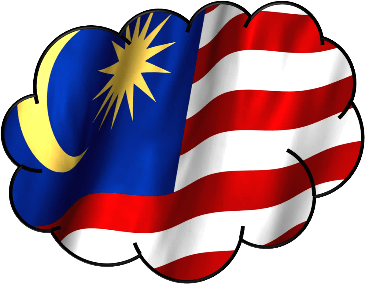 bendera malaysia bentuk love
